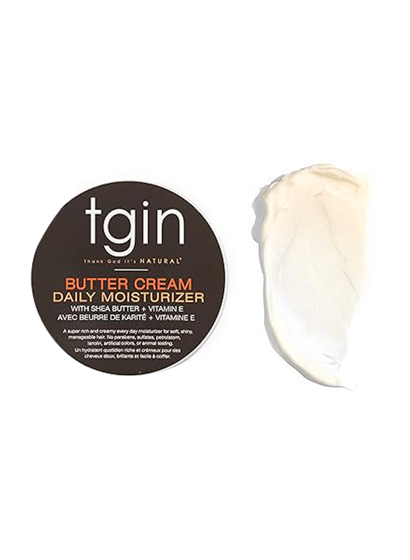 Tgin Butter Cream Daily Moisturizer with Shea Butter + Vitamin E for Curly Hair, 354ml