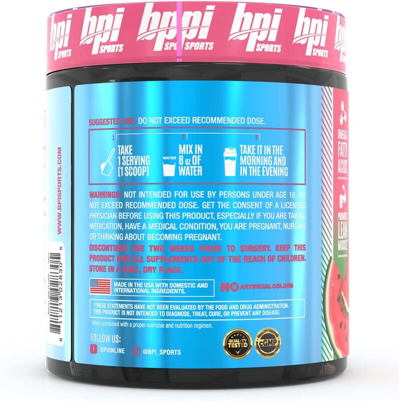 BPI Sports CLA + Carnitine Conjugated Linoleic Acid Powder, 350 gm, Watermelon Freeze