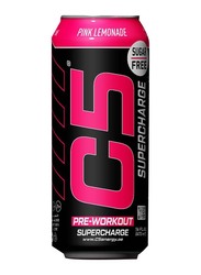 C5 Energy Supercharge Pre-Workout Energy Drink, Sugar Free, 12 x 473ml, Pink Lemonade