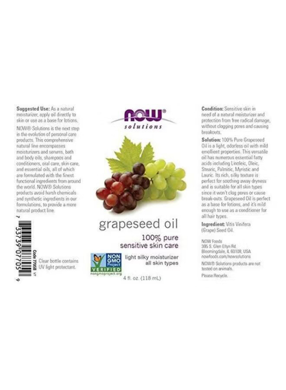 Now Foods Grapeseed Moisturiser Oil, 118ml