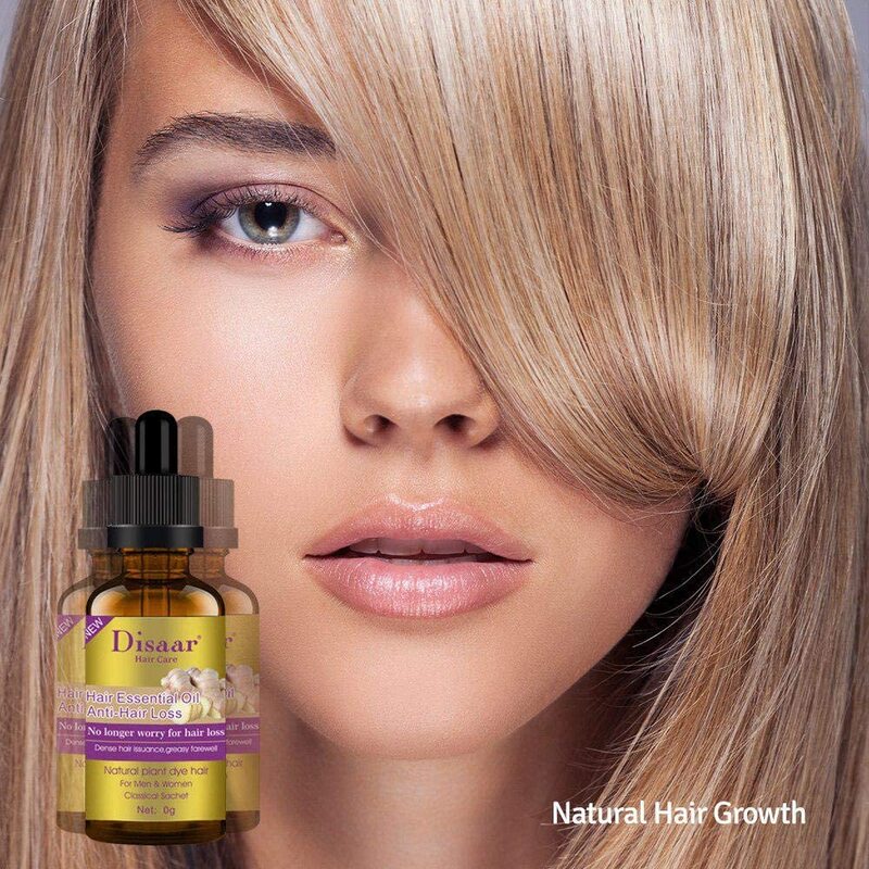 Disaar Beauty Natural Hair Growth Ginger Anti Hair Loss Essence Healthy Strong Thick Hair Essential Oil, 30 gm