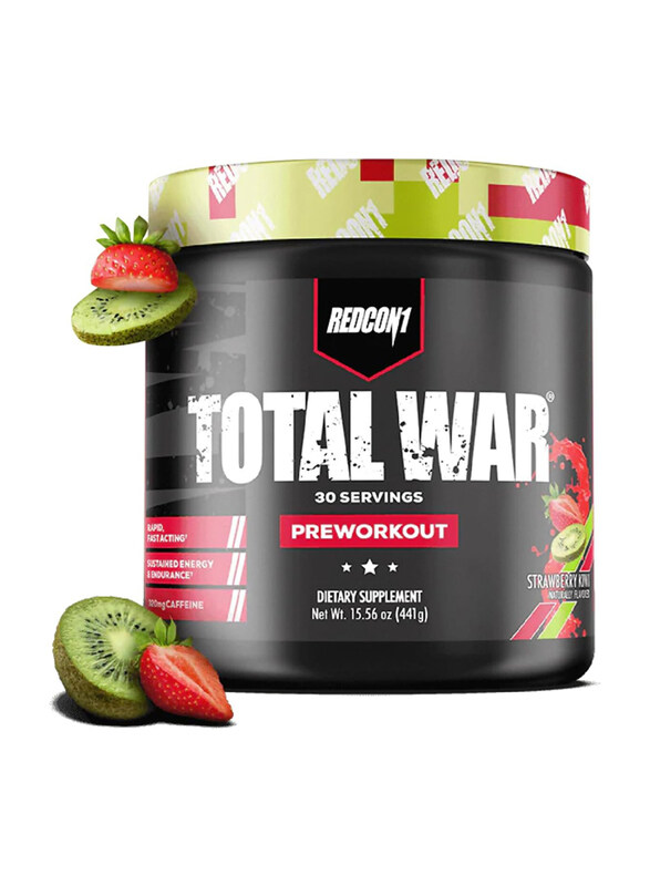 

Redcon1 Total War Pre Workout Powder, 30 Servings, Strawberry Kiwi