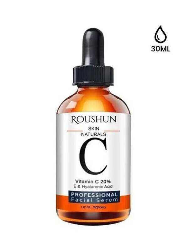 

Roushun Skin Naturals Vitamin C 20% E & Hyaluronic Acid Face Serum, 30ml