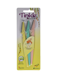 Dorco Tinkle Eyebrow Shaper Razor, 3 Pieces, Multicolour