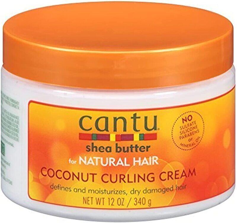 

Cantu Natural Hair Coconut Curling Cream for Dry Hair, 2 x 340g