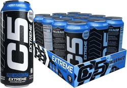 C5 Energy Extreme Pre-Workout Energy Drink, Sugar Free, 12 x 473ml, Extreme