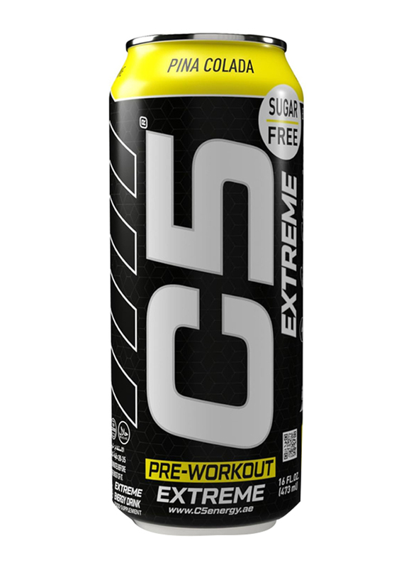 C5 Extreme Pre-Workout Energy Drink, 200MG, 473ml, Pina Colada