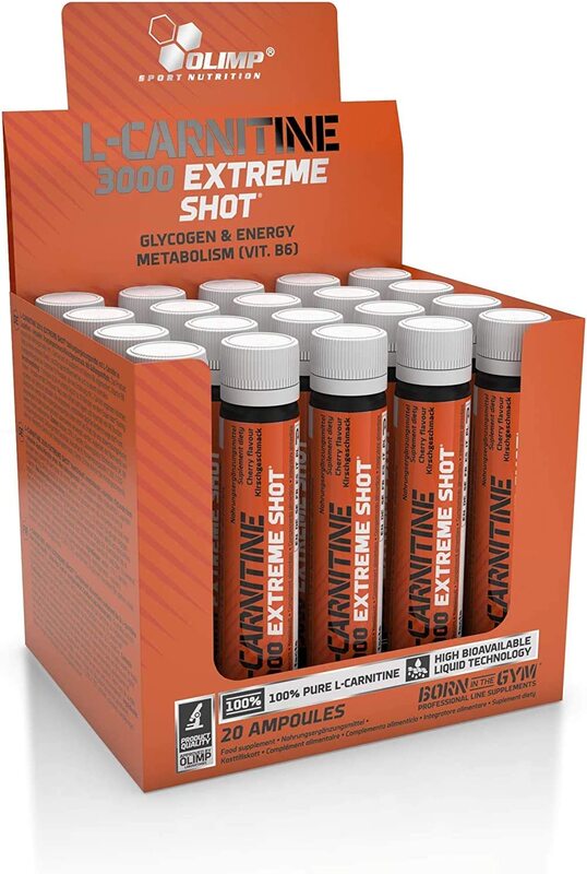 Olimp L-Carnitine 3000 Extreme Shots, 20 Pieces, Orange