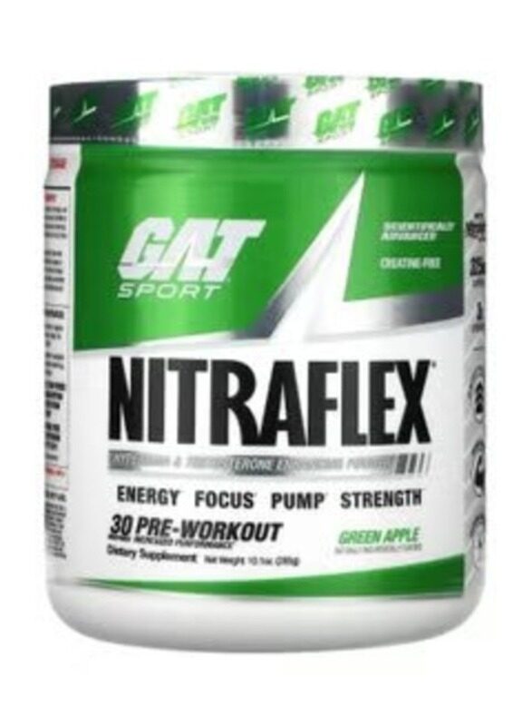 

Gat Sport Nitraflex Pre-Workout, 285gm, Green Apple