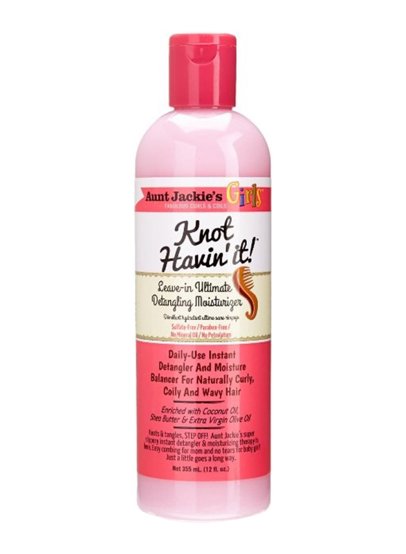 Aunt Jackie's Girls Knot Havin' It! Leave-In Ultimate Detangling Moisturizer for Curly Hair, 4 Pieces