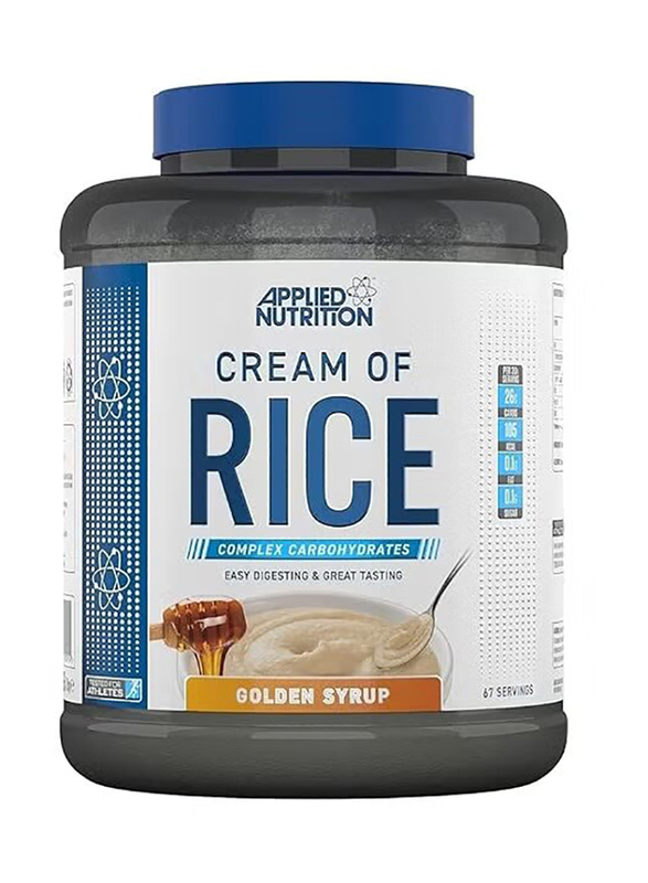 Applied Nutrition 67-Serving Cream of Rice High Carbohydrate Supplement, 2Kg, Golden Syrup