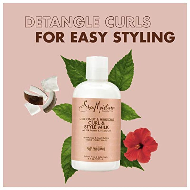 Shea Moisture Coconut & Hibiscus Curl Styling Milk, 8 Oz