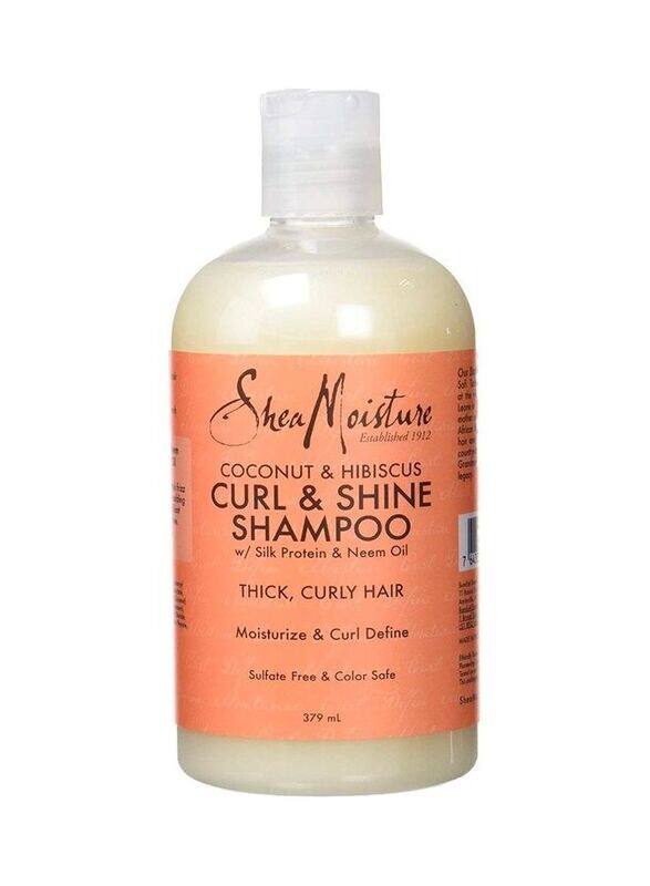 

Shea Moisture Coconut and Hibiscus Curl and Shine Shampoo for All Hair Types, 379ml