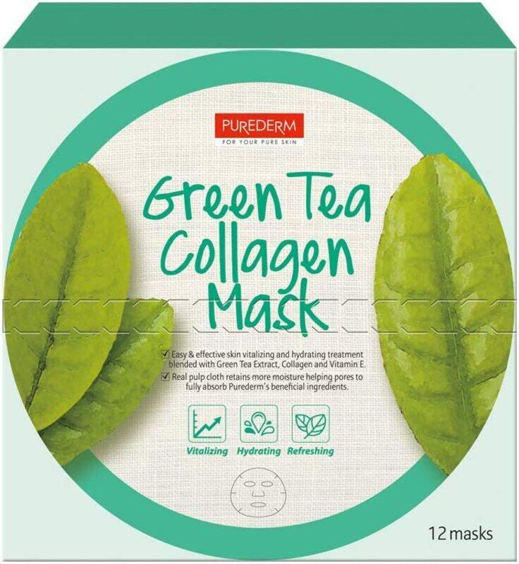 

Purederm Green Tea Collagen Sheet Mask, 1 Piece
