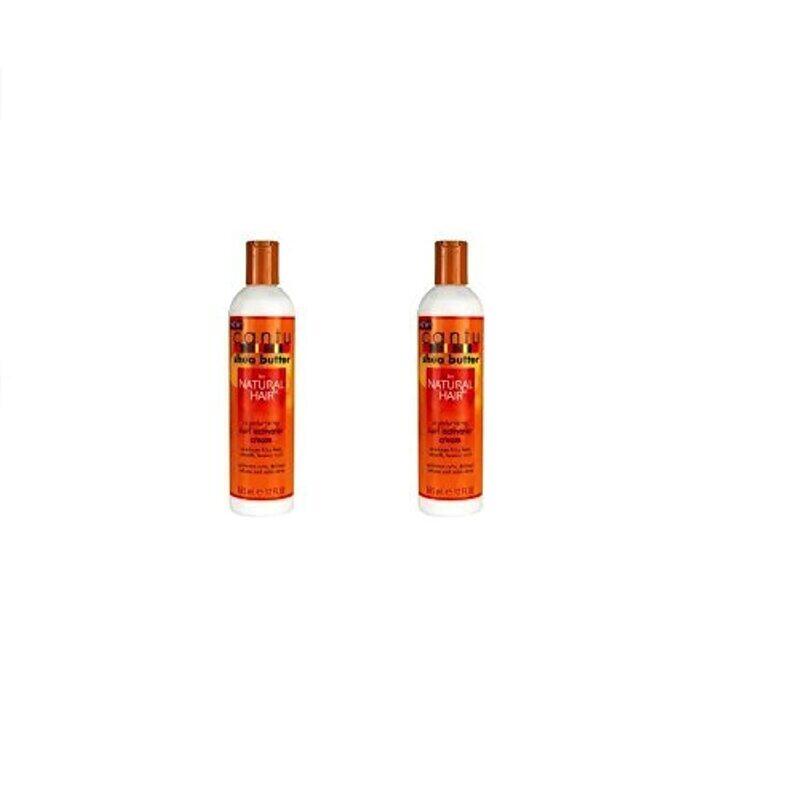 

Cantu Shea Butter Moisturizing Curl Activator Cream for Curly Hair, 2 x 12oz
