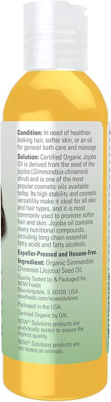 Now Solutions Organic Jojoba Oil, 4oz