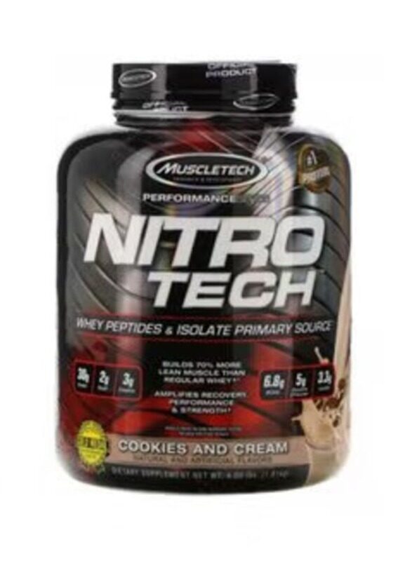 

Muscletech Nitro Tech Whey Isolate Protein, 1.81 KG, Cookies And Cream