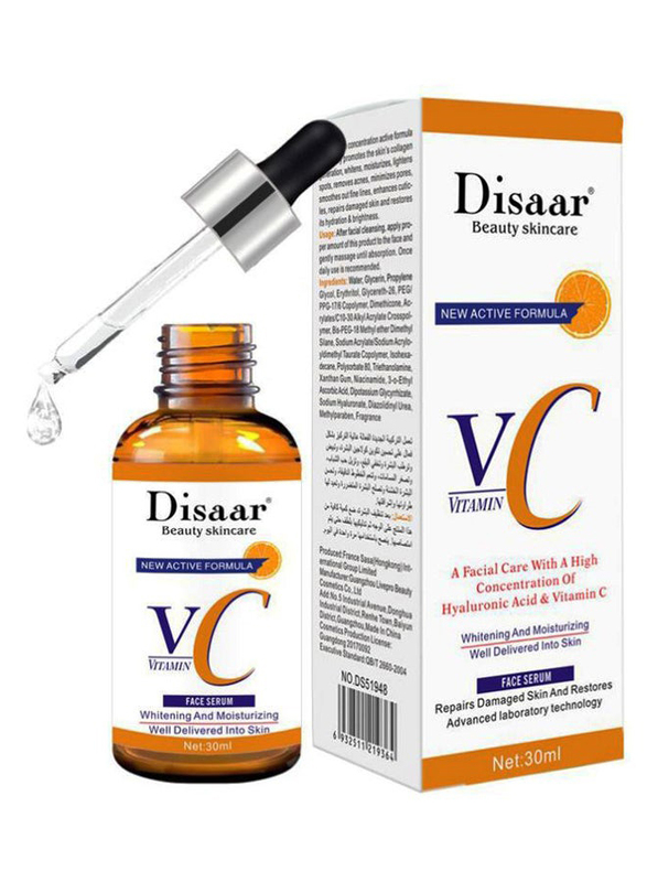 Disaar Vitamin C Hydrating Moisturizing Anti-Wrinkle Facial Serum, 30ml