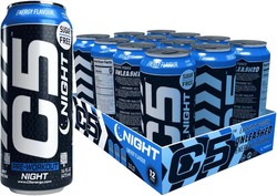 C5 Energy Extreme Pre-Workout Energy Drink, Sugar Free, 12 x 473ml, Energy Night