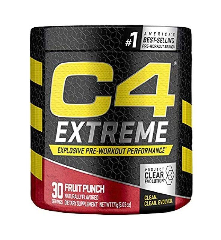 

Cellucor C4 Extreme Pre-Workout Powder, 30 Servings, Fruit Punch