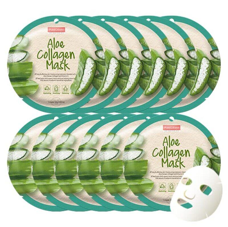 

Purederm Aloe Collagen Mask, 12 Masks