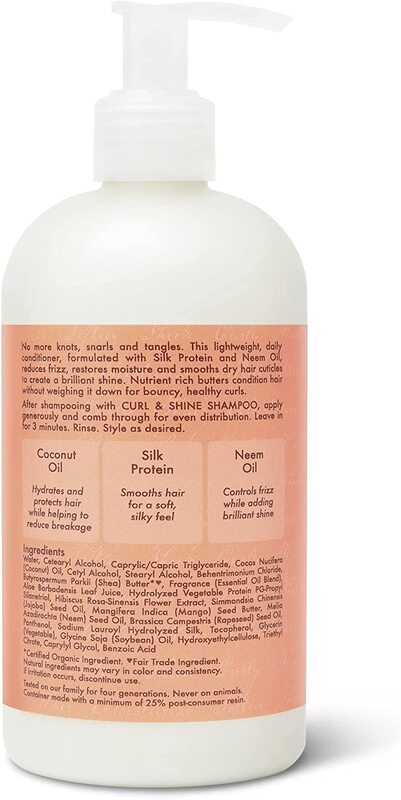 Shea Moisture Coconut & Hibiscus Curl & Shine Conditioner for Thick & Curly Hair, 13oz