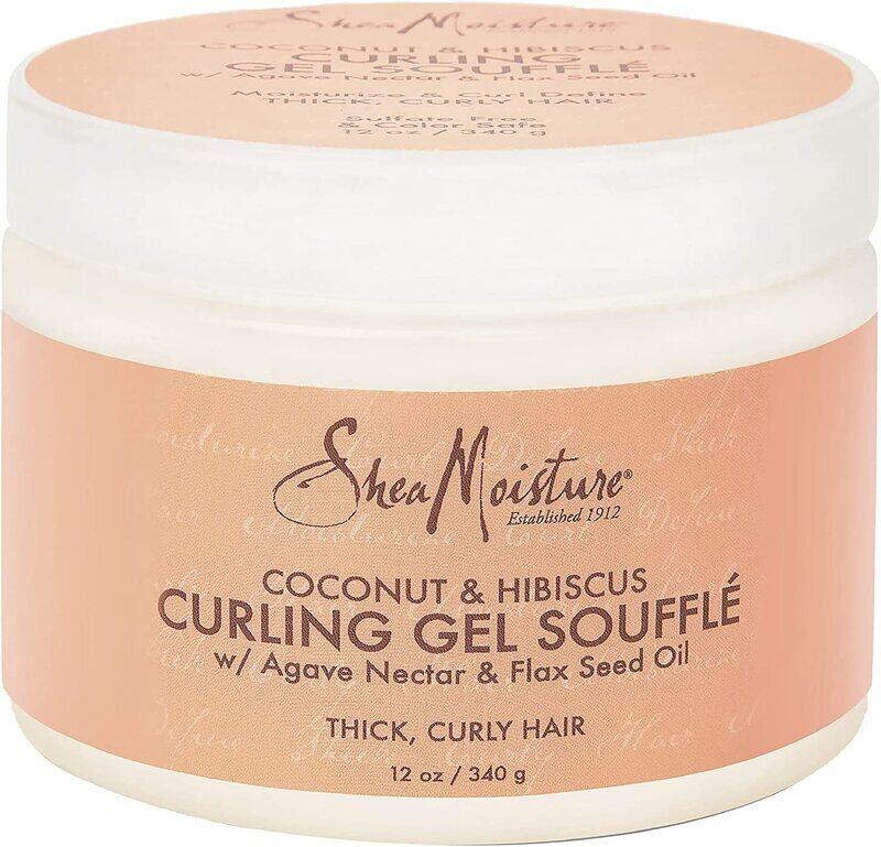 

Shea Moisture Coconut & Hibiscus Curling Gel Souffle for Curly Hair, 3 x 12oz