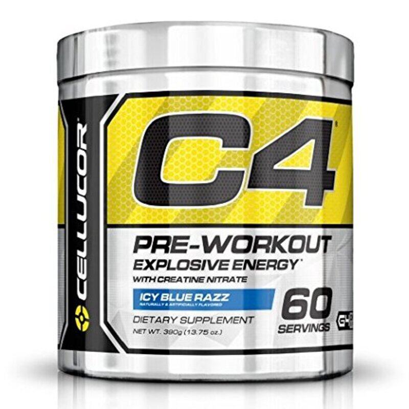 

Cellucor C4 Pre-Workout Explosive Energy with Creatine Nitrate, 390g, Icy Blue Razz