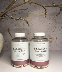 My Vitamins Coconut & Collagen with Vitamin C To Support Health of Hair, Skin & Nails, 180 Capsules