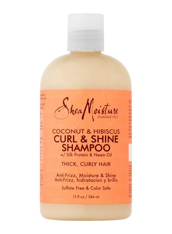 Shea Moisture Coconut & Hibiscus Curl & Shine Shampoo for All Curly Hair, 384ml, 3 Piece