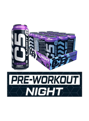 C5 Pre-Workout Night Caffiene Free Energy Drink, 473ml, 12 Piece, Mixed Berry