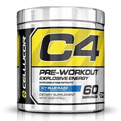 Cellucor C4 Pre-Workout Explosive Energy with Creatine Nitrate, 390g, Icy Blue Razz