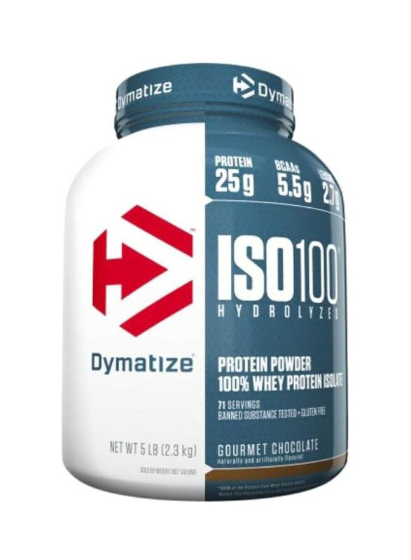 

Dymatize ISO 100 Hydrolysed Protein Powder, 2.3KG, Gourmet Chocolate