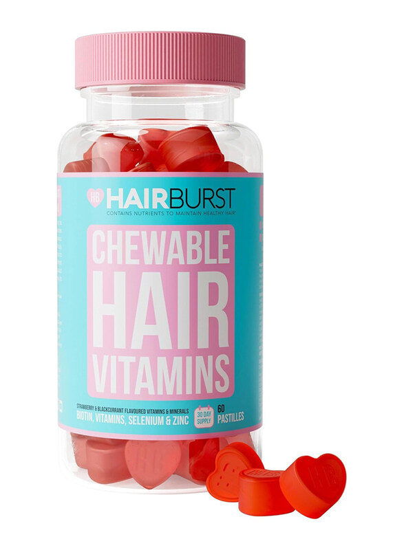 

Hair Burst Chewable Hair Growth Vitamins Supplements with Biotin for Anti Hair Loss, Longer, Stronger & Thicker Looking Hair for Men & Women, 60 Gummi