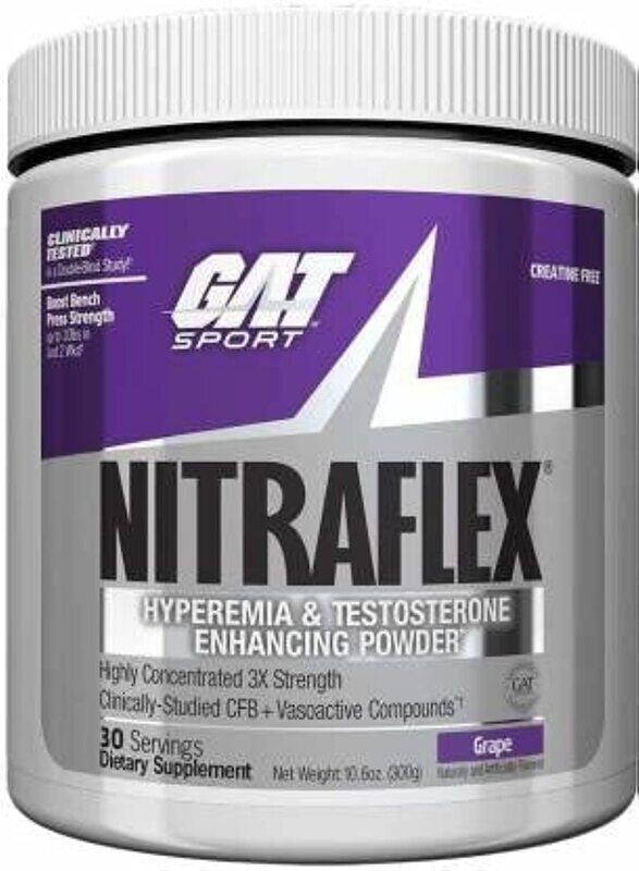 

Nitraflex Gat Sport Hypermia & Testosterone Enhancing Powder, 300 gm, Grape