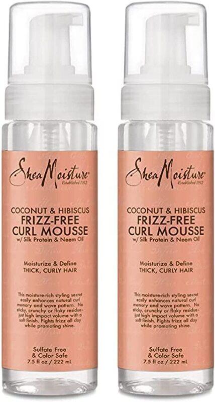 

Shea Moisture Coconut & Hibiscus Curl Mousse for Curl Hair, 2 x 221ml