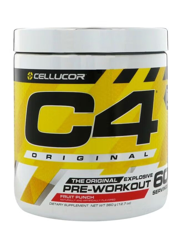Cellucor C4 Original Explosive Pre-Workout Powder Dietary Supplement, 60 Servings, Fruit Punch