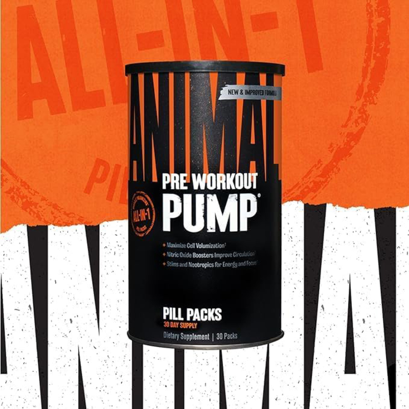 Universal Nutrition Pre Workout Animal Pump, 30 Pack, Unflavored