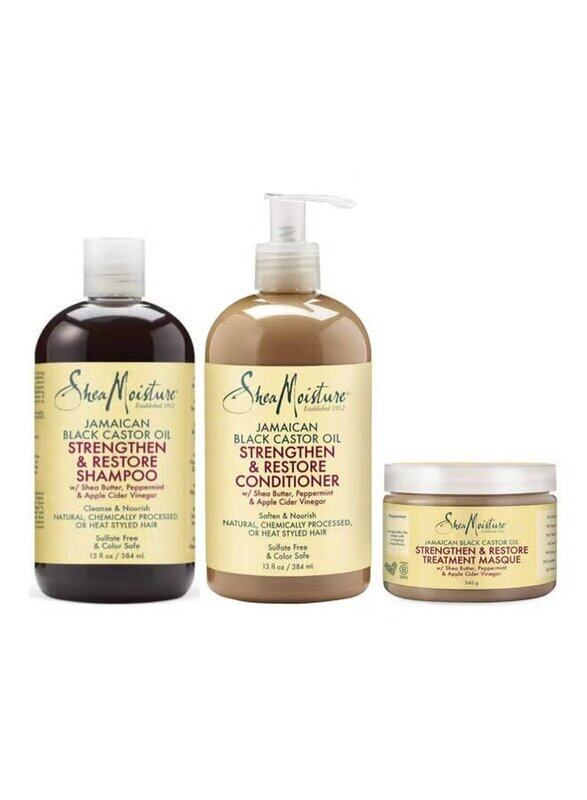 

Shea Moisture Jamaican Black Castor Oil Combination Pack White, 384ml, 3 Pieces
