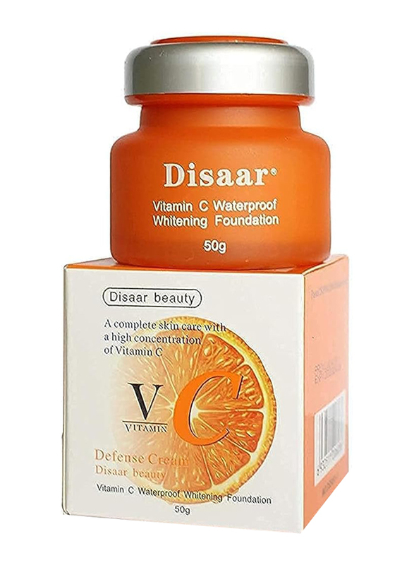 Disaar Beauty Vitamin C Waterproof Whitening Foundation, 50g, Clear