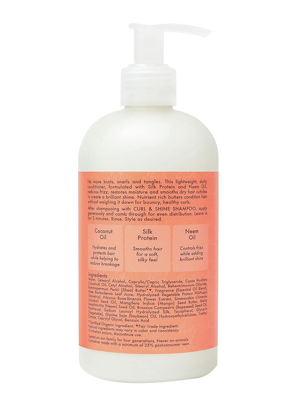 Shea Moisture Coconut and Hibiscus Curl & Shine Conditioner for Thick/Curly Hair, 2 Piece