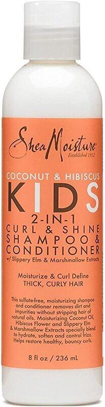 

Shea Moisture Coconut & Hibiscus Kids 2-in-1 Curl & Shine Shampoo & Conditioner, 236ml