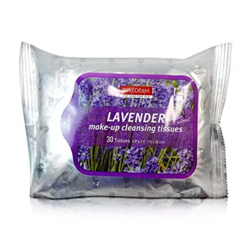 

Purederm Lavender Make up Cleansing Tissues, 30 Pieces