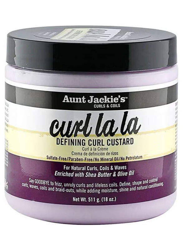 Aunt Jackie's Curl La La Defining Curl Custard for Curly Hair, 511gm