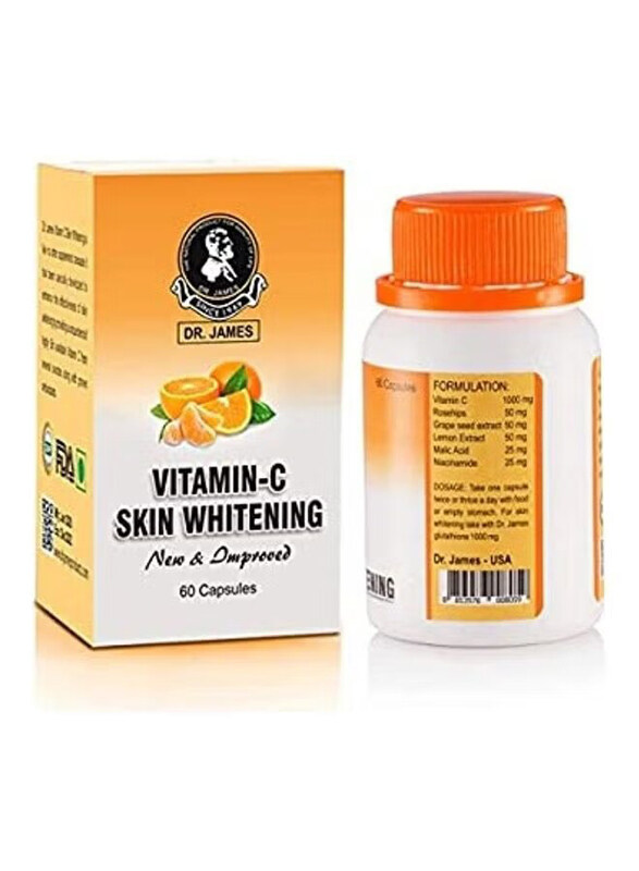 

Dr. James Vitamin C Skin Whitening Capsules, 60 Capsules