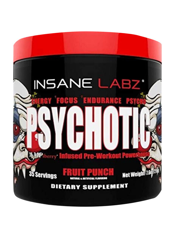 

Insane Labz Psychotic Post-Workout & Recovery Powder, 30 Servings, Fruit Punch