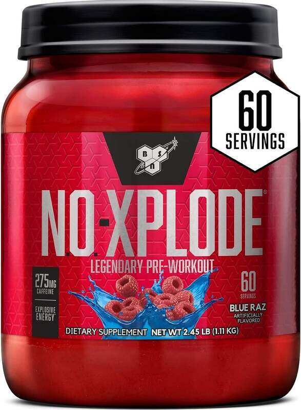 

BSN Xplode Pre Workout Powder Energy Supplement for Men & Women with Creatine and Beta-Alanine, 60 Servings, Blue Raz