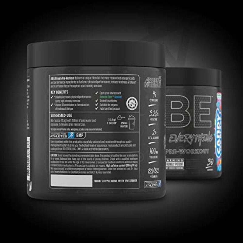 Applied Nutrition ABE Ultimate Pre Workout Supplement, 30 Servings, Candy Ice Blast