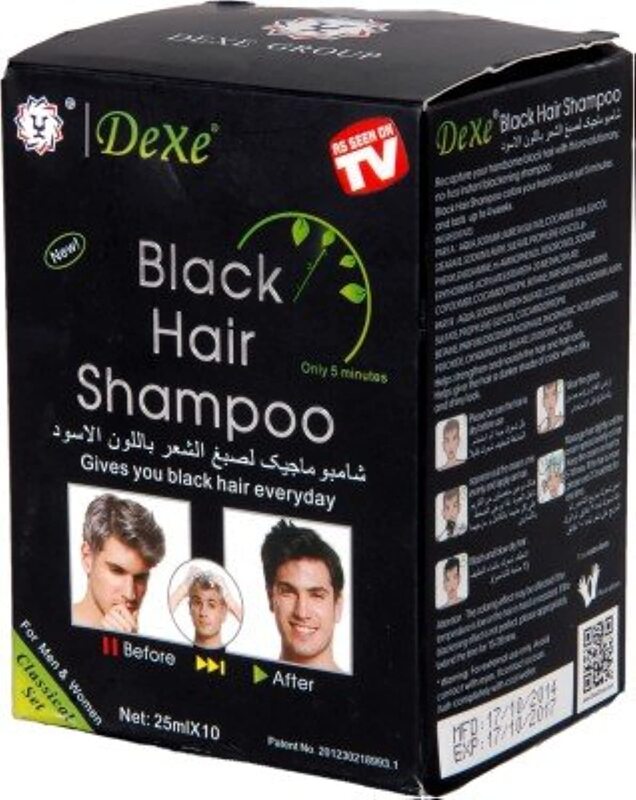 Dexe Shampoo Hair Colour, 10 x 25ml, Black