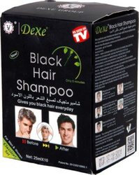 Dexe Shampoo Hair Colour, 10 x 25ml, Black